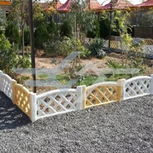 نمونه کار نرده دور باغچه حصیری